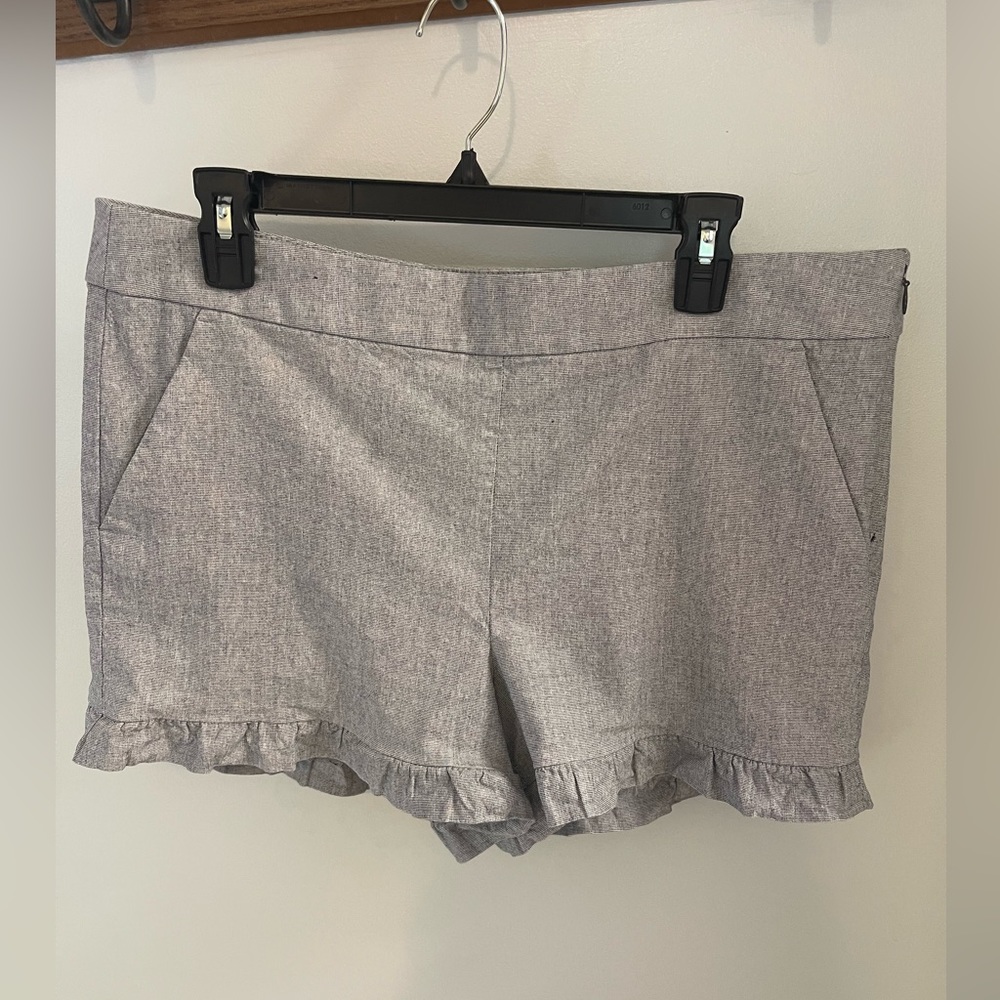 LOFT Side Zip Ruffle Shorts-12